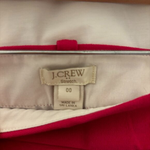 J.Crew Bright Pink Slim Fit Ankle Pants | Size 00 Mint Condition - Picture 4 of 4